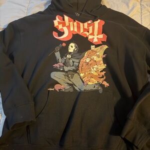 Ghost Band Black Graphic Hoodie